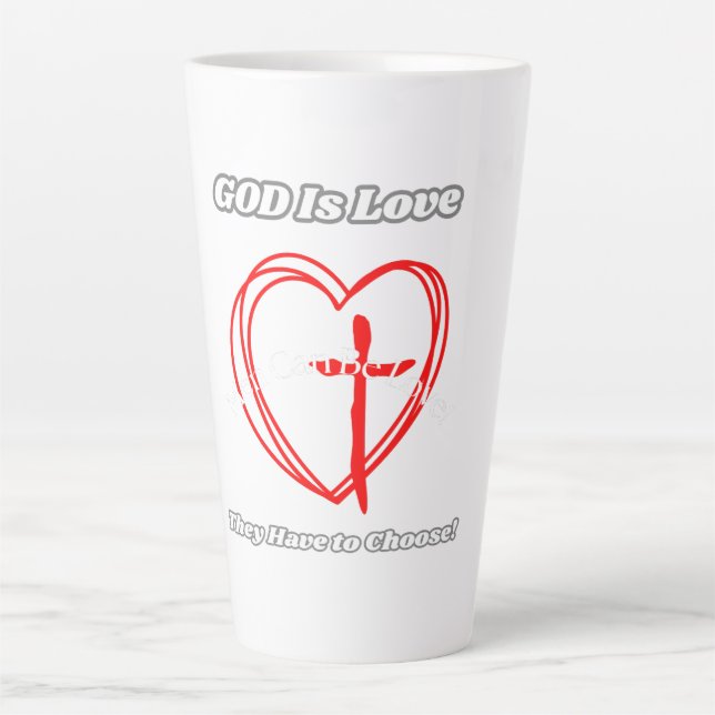God Is Love. Latte Mug (Front)