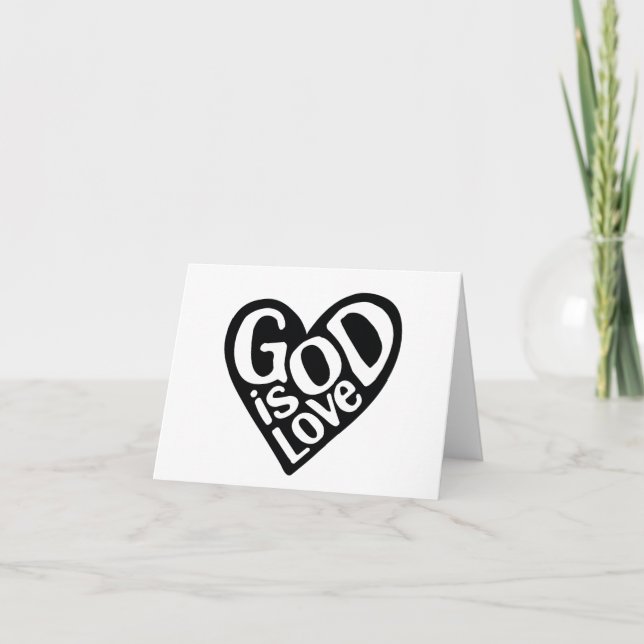 God is Love Like Jesus Quotes God Art Love Art Quo Card (Front)