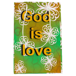 God is love  medium gift bag