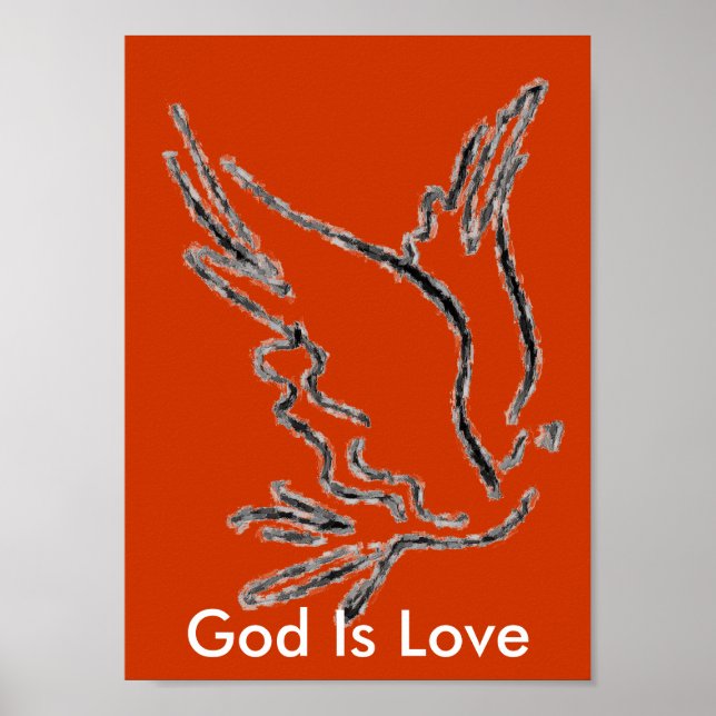 God Is Love Orange Poster (Front)