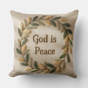 God Is Love & Peace Pillow – Christian Home Decor