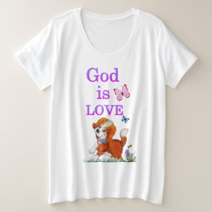 God is Love Plus Size T-Shirt
