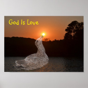 God Is Love Sunset Poster