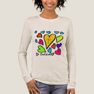 God is Love with Hearts Tri-Blend Shirt