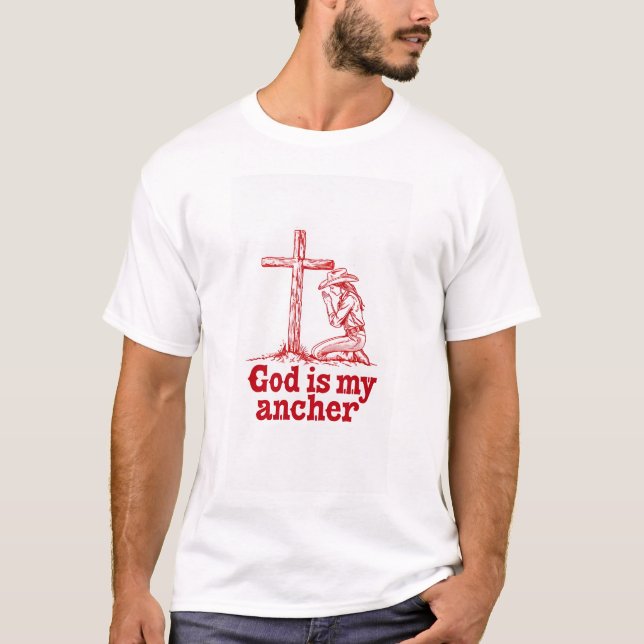 God is my anchor premium Men's T-shirt (Front)