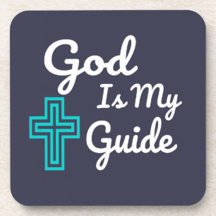 God Is My Guide Cross Coaster