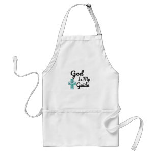 God Is My Guide Cross Standard Apron