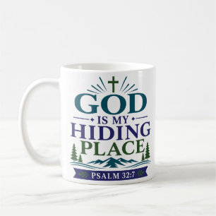 God Is My Hiding Place Spiritual Encouragement Coffee Mug