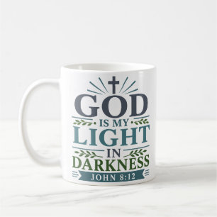 God Is My Light In Darkness Modern Faith Art Coffee Mug