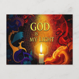 God Is My Light Postcard