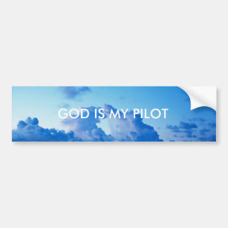 GOD IS MY PILOT BUMPER STICKER