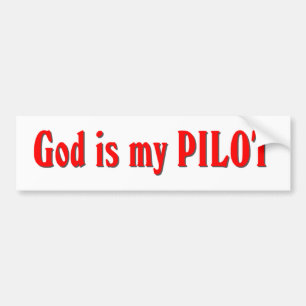 God is My Pilot Bumper Sticker