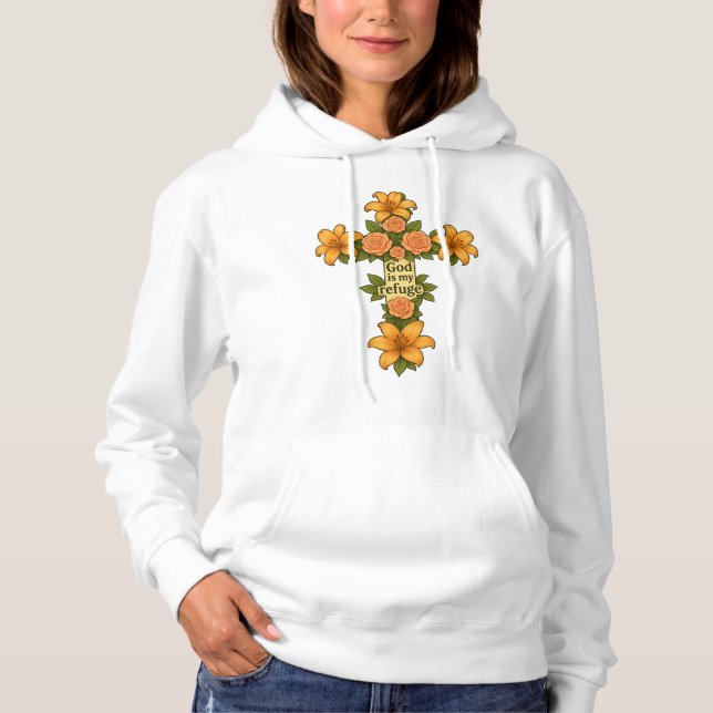 God is my refuge hoodie (Front)