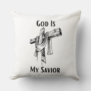 God Is My Saviour Bible Christian-Themed Cushion