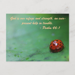 God is our refuge and strength, an ever-present postcard