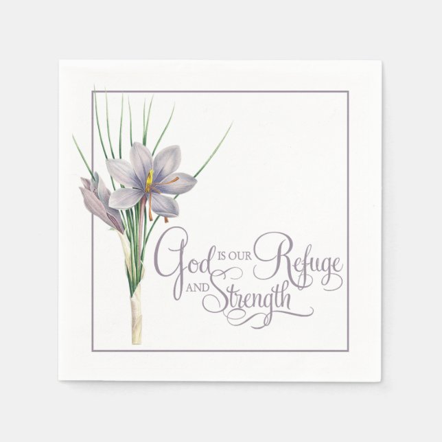God is our Refuge and strength  Napkin (Front)