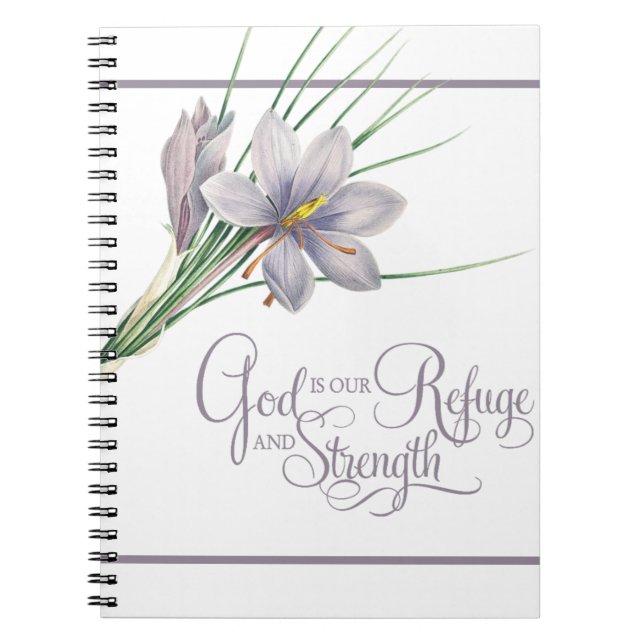 God is our Refuge and strength   Notebook (Front)