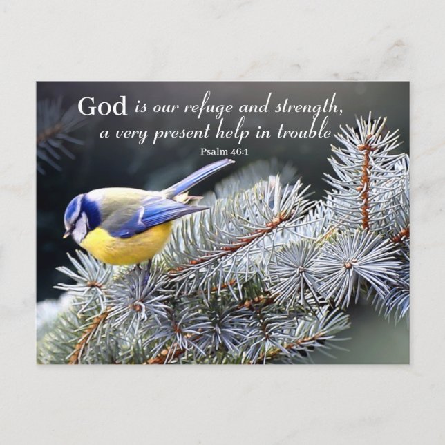 God is our Refuge and Strength Postcard (Front)