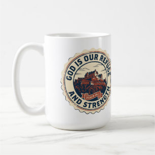 God Is Our Refuge and Strength Psalm 46:1 Vintage Coffee Mug