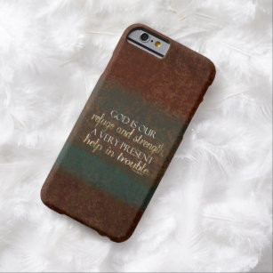 God is our Refuge Christian Bible Verse Brown/Gold Barely There iPhone 6 Case