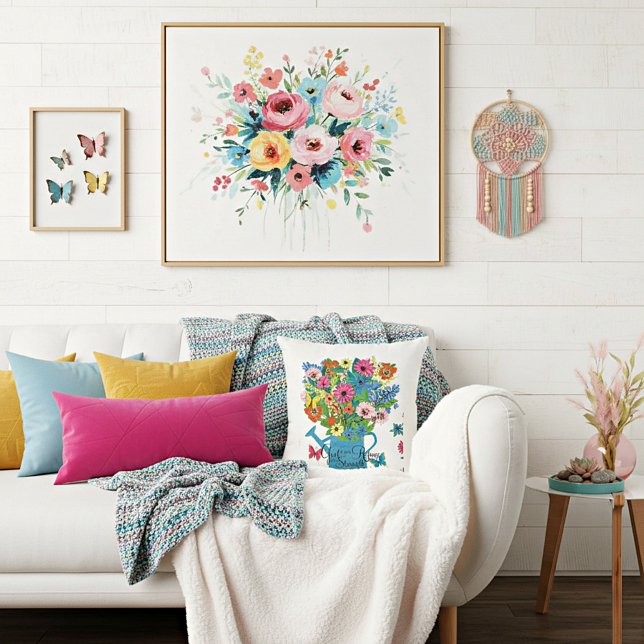 God is our refuge floral cushion (Creator Uploaded)