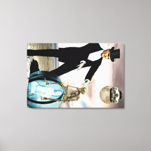 God is playing 1 canvas print