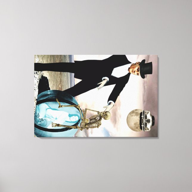 God is playing 1 canvas print (Front)