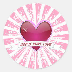God is Pure Love Classic Round Sticker