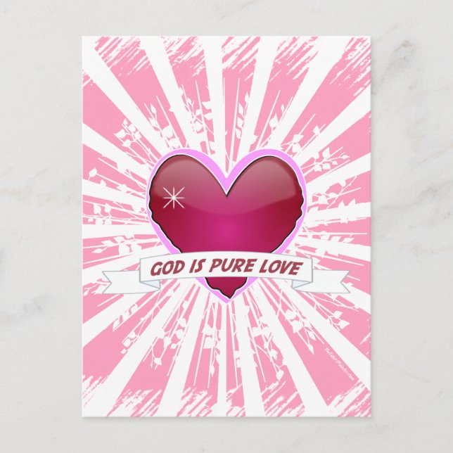God is Pure Love Postcard (Front)