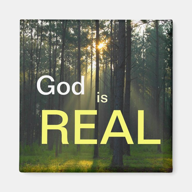 God is REAL - spiritual religious refrigerator mag Magnet (Front)