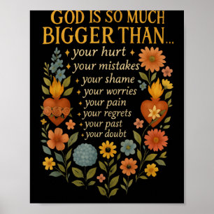 God Is So Much Bigger Than Your Doubt Christian Fa Poster
