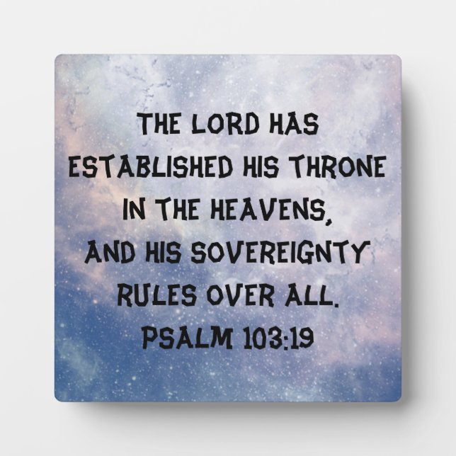 God is Sovereign Plaque (Front)