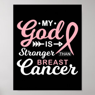 God Is Stronger Than Breast Cancer Awareness Warri Poster