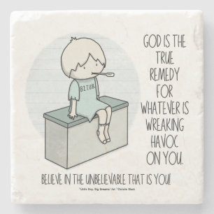 God is the Remedy Stone Coaster