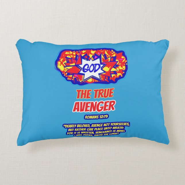 GOD Is The True AVENGER Decorative Cushion (Front)