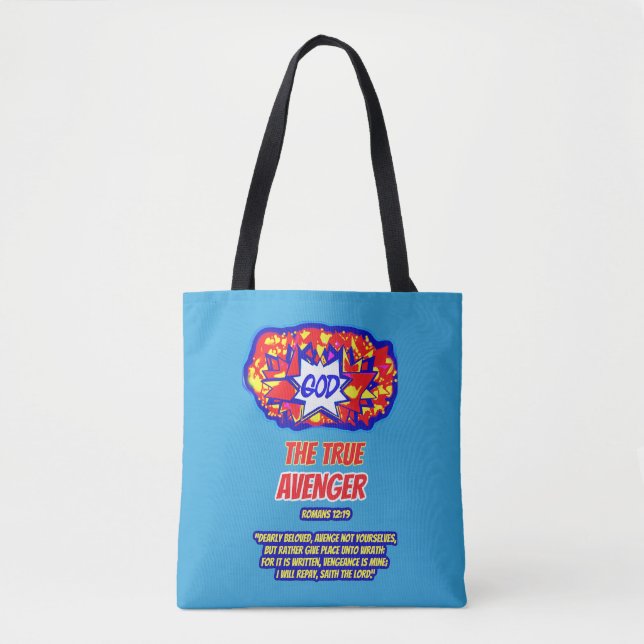 GOD Is The True AVENGER Tote Bag (Front)