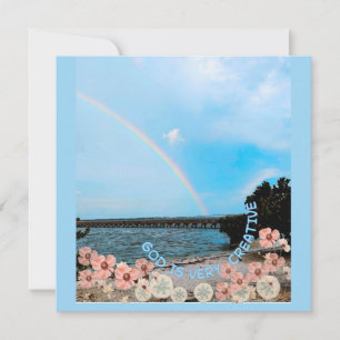 God is very creative holiday card