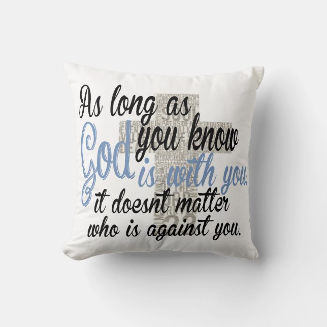 God is with you cushion (Front)