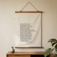 God Is With You Inspirational Poem Tapestry Cream