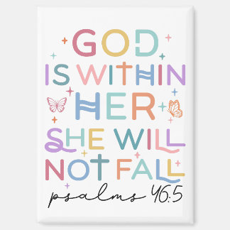 God Is Within Her Bible Verse Magnet