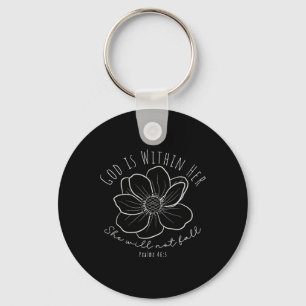 God Is Within Her Fall Autumn Costume Women Key Ring
