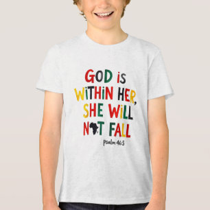 God Is Within Her Juneteenth Spiritual Quote _1 Tri-Blend Shirt
