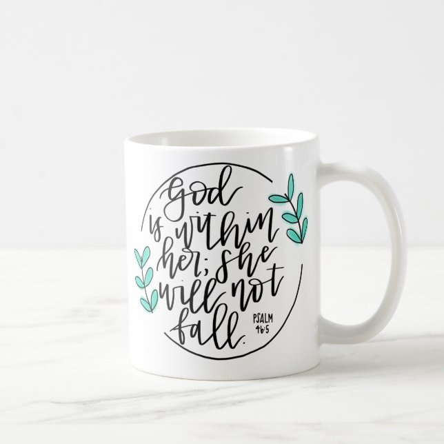 God is Within Her - Mug - Calligraphy Design (Right)