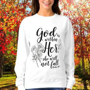 God is Within Her Psalm 46:5 Bible Verse Apparel Sweatshirt