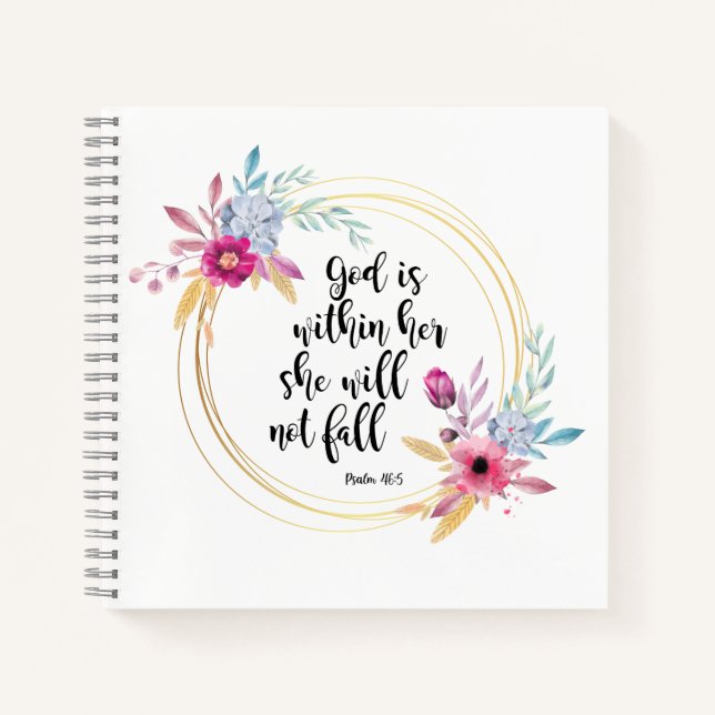 God is Within Her Psalm 46:5 Notebook (Front)