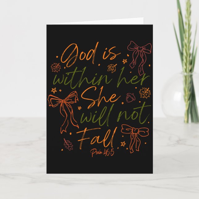 God Is Within Her She Will Not Fall  Card (Front)
