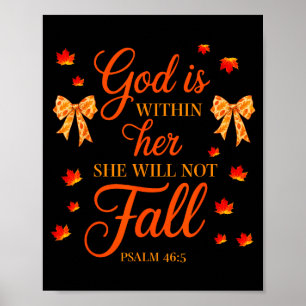 God Is Within Her She Will Not Fall Coquette Chris Poster