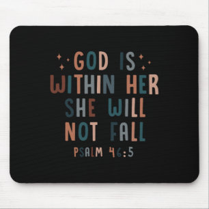 God Is Within Her She Will Not Fall Fall Autumn Mouse Pad