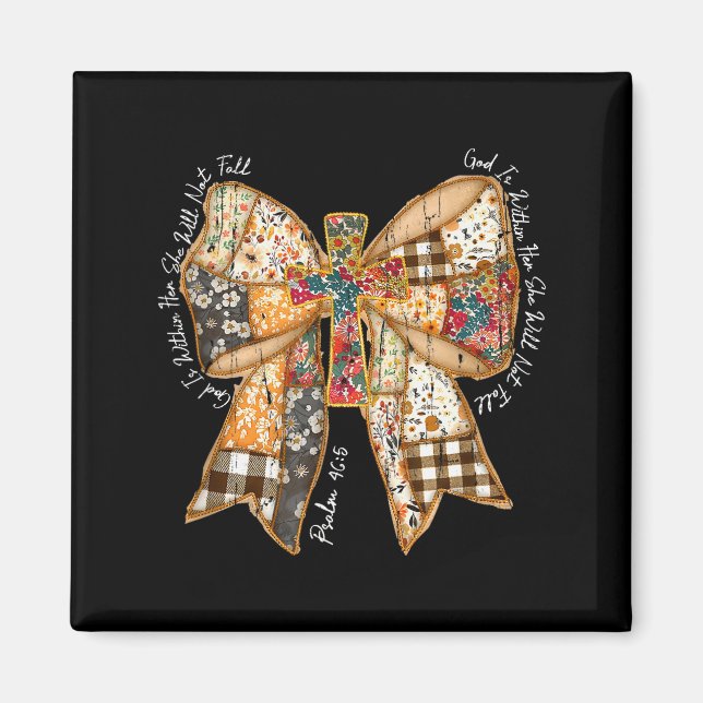 God Is Within Her She Will Not Fall, Jesus, Christ Magnet (Front)