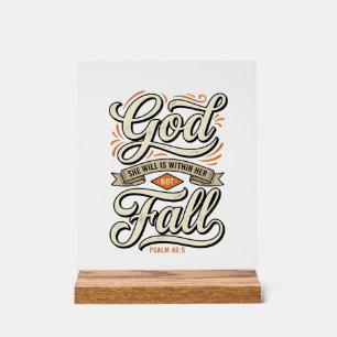 God Is Within Her She Will Not Fall Vintage Shirt_ Acrylic Sign